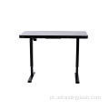 Office de carregamento USB Black Glass Standing Electric Desk